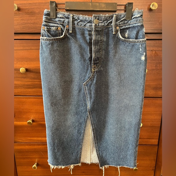 Denim Midi Skirt - Picture 5 of 7